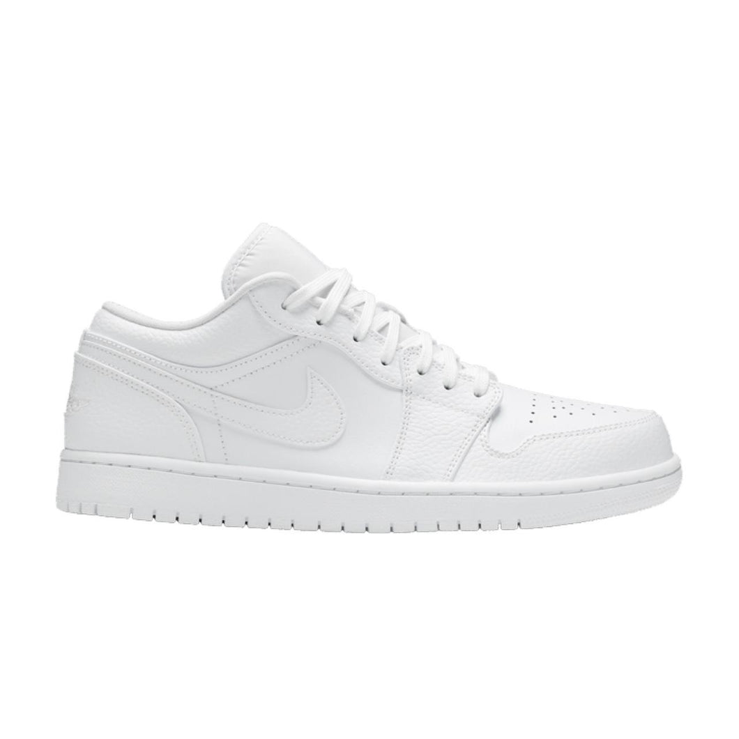 all white low cut jordans