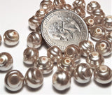 8mm Silver Pearl Snail Baroque Half-Drilled Pearls 12ct
