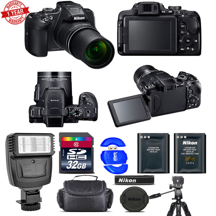 veer vanavond Gebeurt Nikon COOLPIX B700 Digital 20.2MP 4K Video WiFi NFC Camera 60x Zoom -  32GBGB Bundle | NJ Accessory/Buy Direct & Save