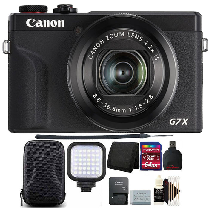 Canon PowerShot G7 X Mark III Digital Camera (Black) with 64GB Top