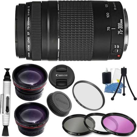 Canon Zoom Telephoto EF 75-300mm Lens for T3 T3i T5 T5i 60D 70D Kit | NJ & Save