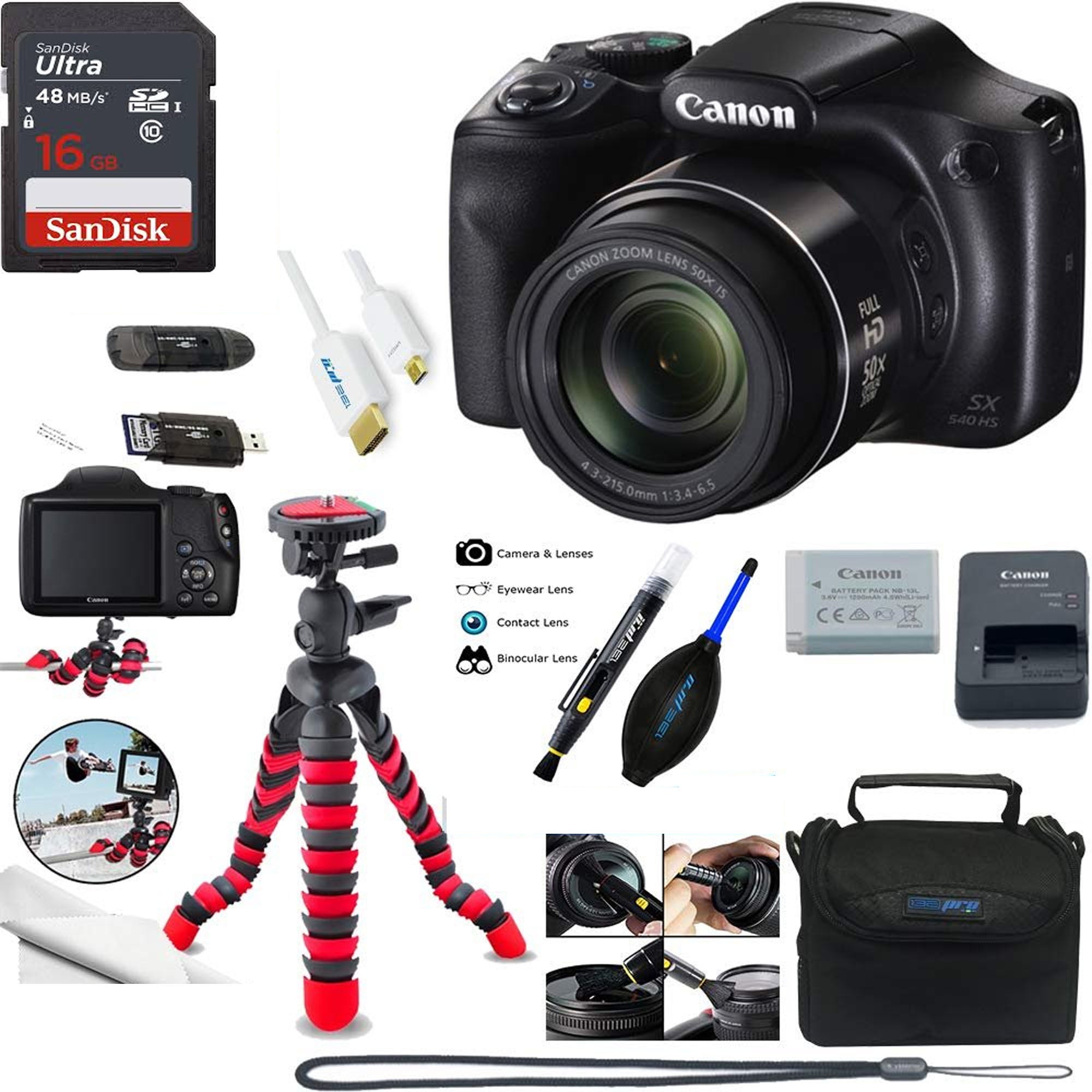 Canon PowerShot HS Digital Camera with Essential Accessories Bundle NJ Accessory/Buy Direct & Save