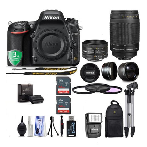 Nikon D750 DSLR Camera 24.3MP + Nikon 18-105mm VR Lens - Ultimate Saving  Bundle 