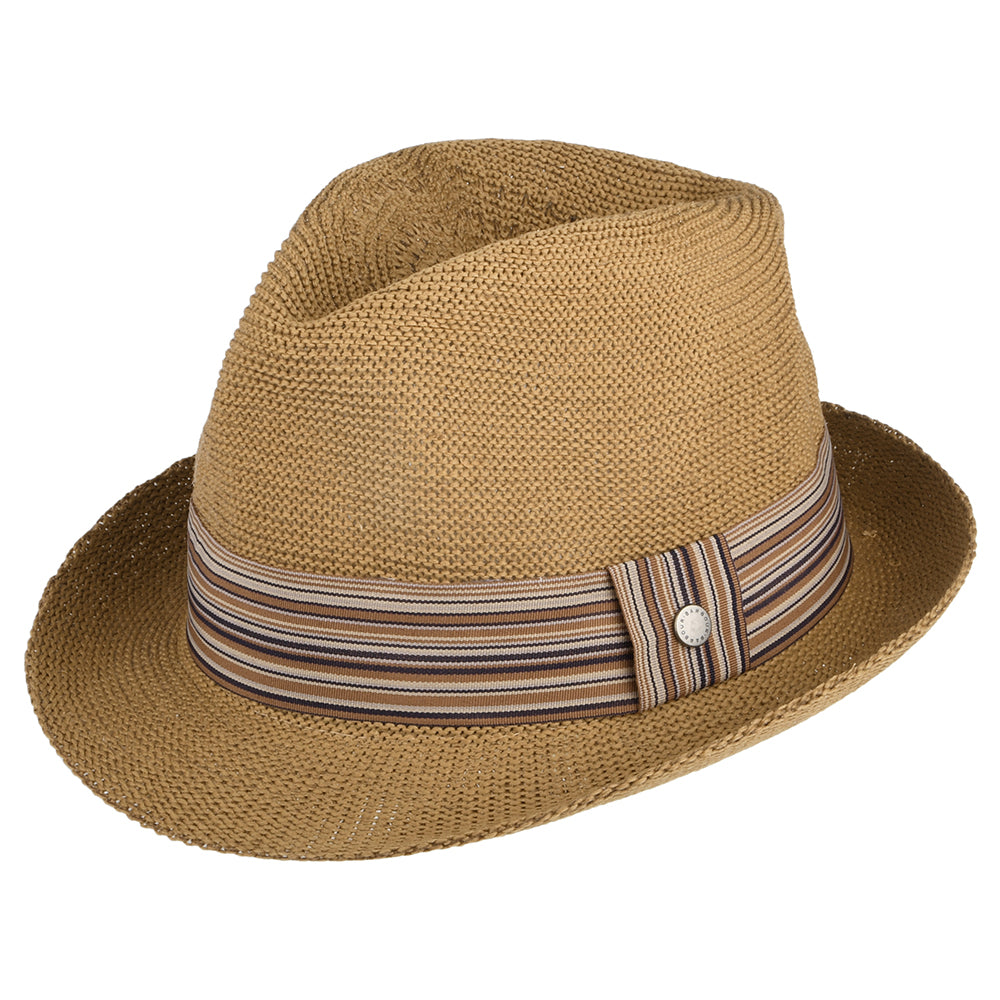 Barbour Hats Belford Summer Trilby Hat - Dark Tan - S