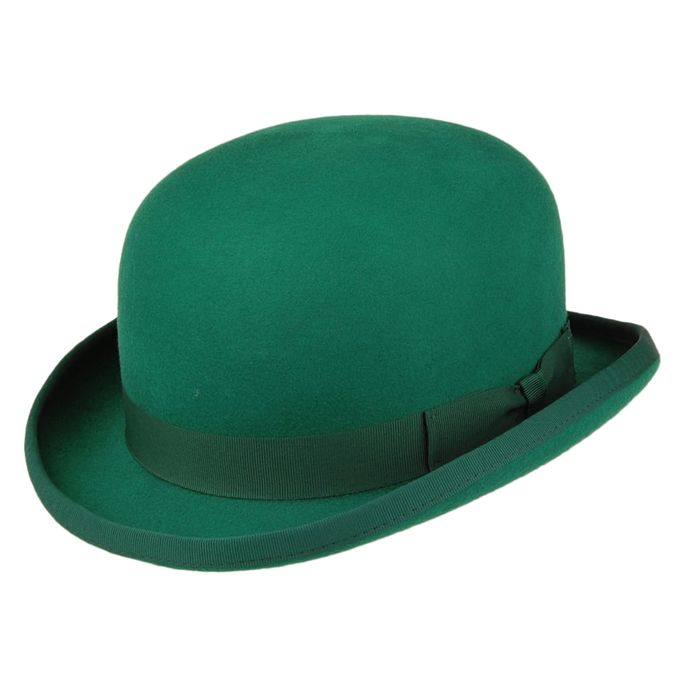 green bowler hat