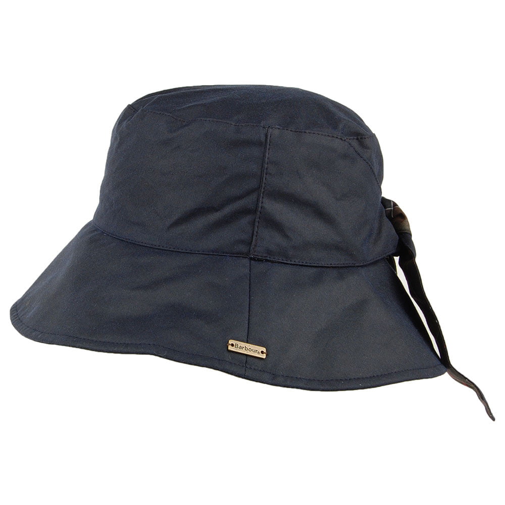 Barbour Hats Brambling Wax Cotton Bucket Hat - Navy Blue – Village Hats