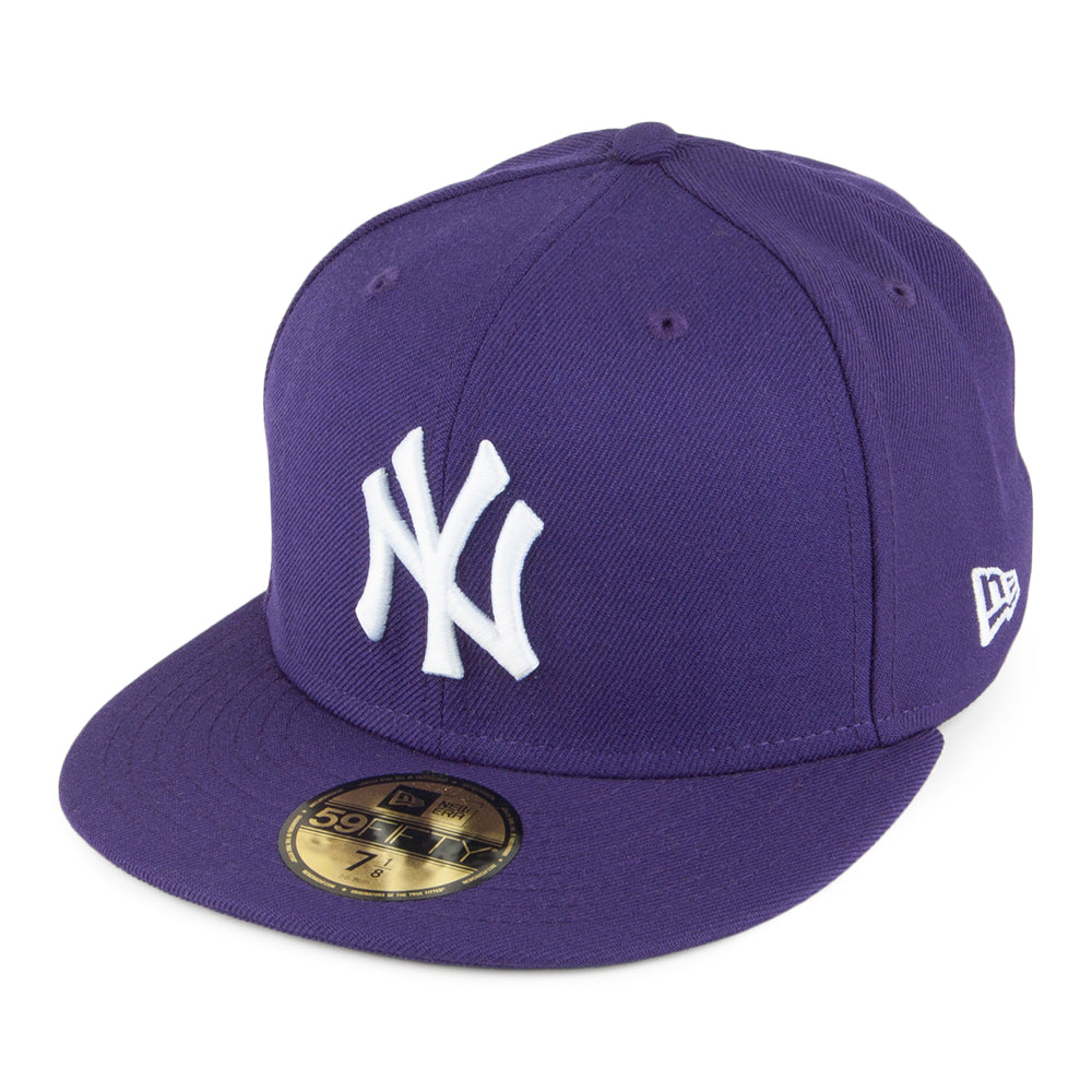 purple yankees fitted