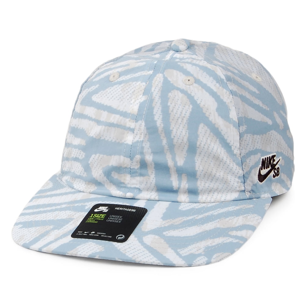 Nike SB Hats H86 AOP Flat Bill Baseball Cap - Blue-White