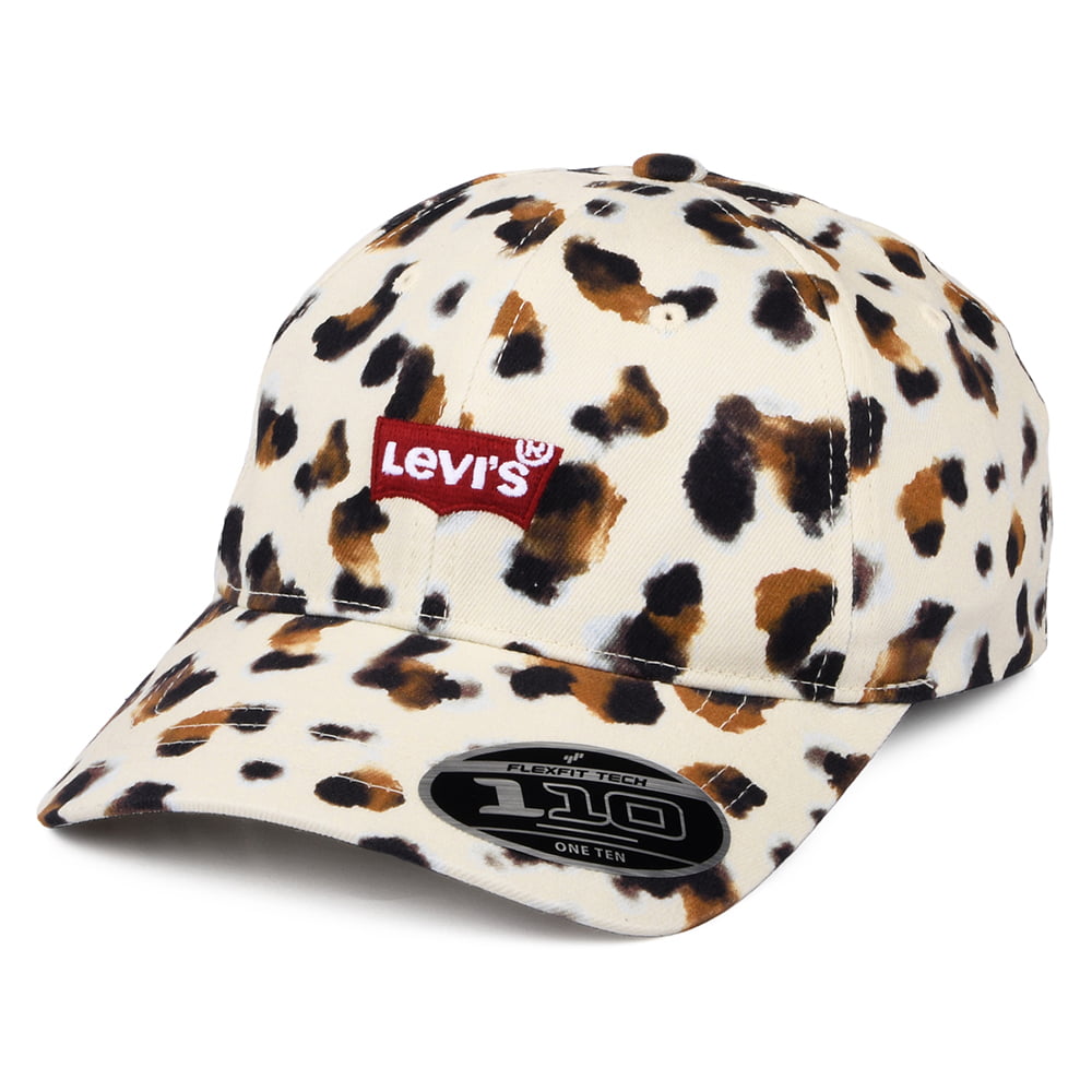 Levi's Hats Womens Mid Batwing Leopard Flexfit Baseball Cap - Brown