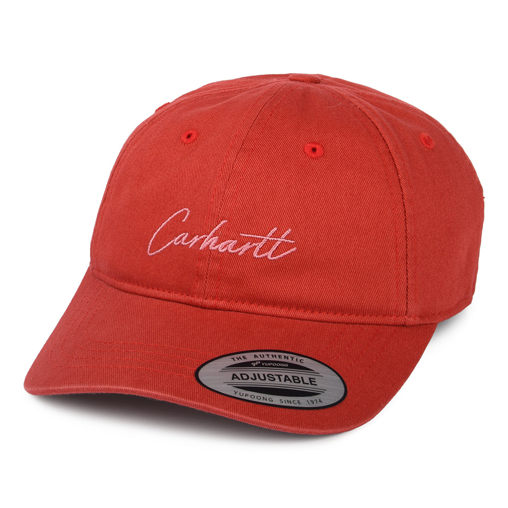 Carhartt WIP Hats Delray Cotton Twill Baseball Cap - Washed Red