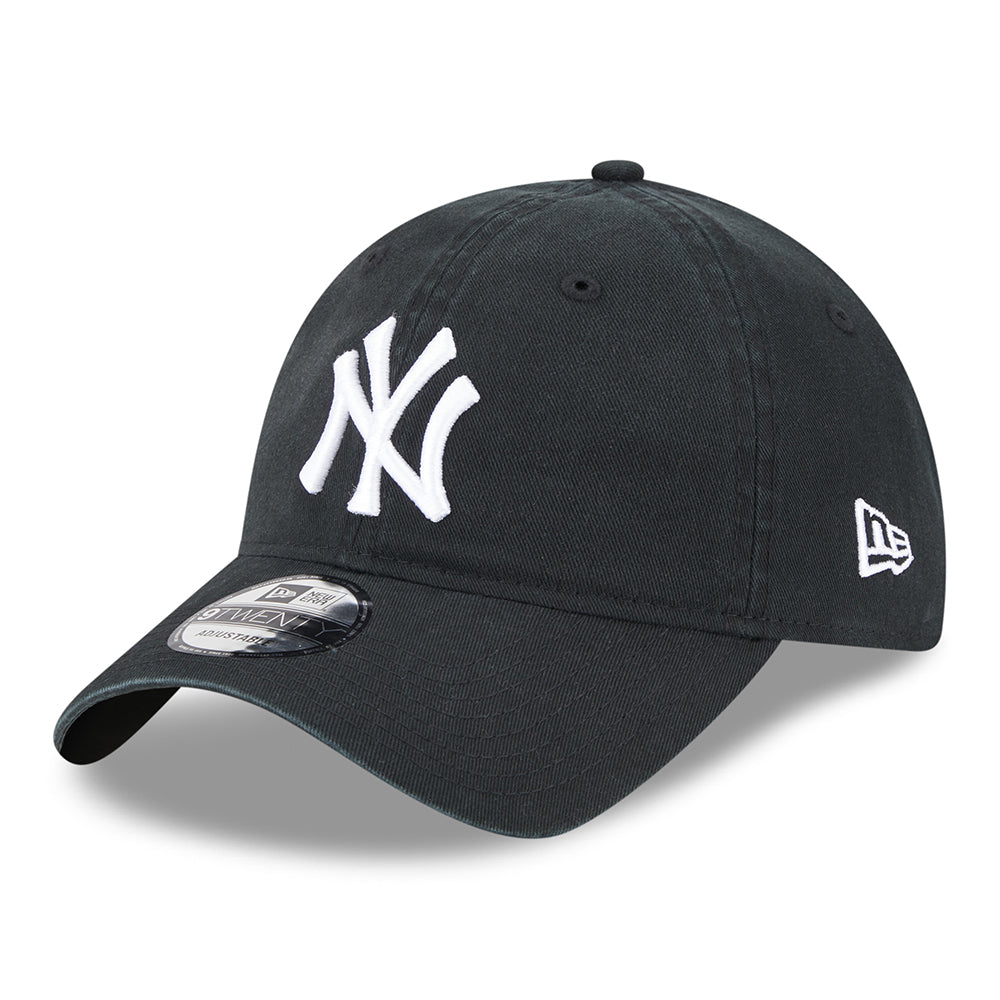 New Era 9TWENTY New York Yankees Baseball Cap - MLB League Essential - Black-White