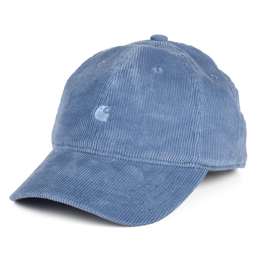 Carhartt WIP Hats Harlem Corduroy Tonal Baseball Cap - Slate Blue