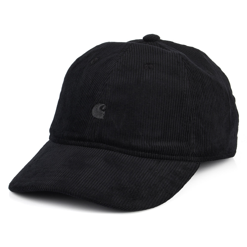 Carhartt WIP Hats Harlem Corduroy Tonal Baseball Cap - Black