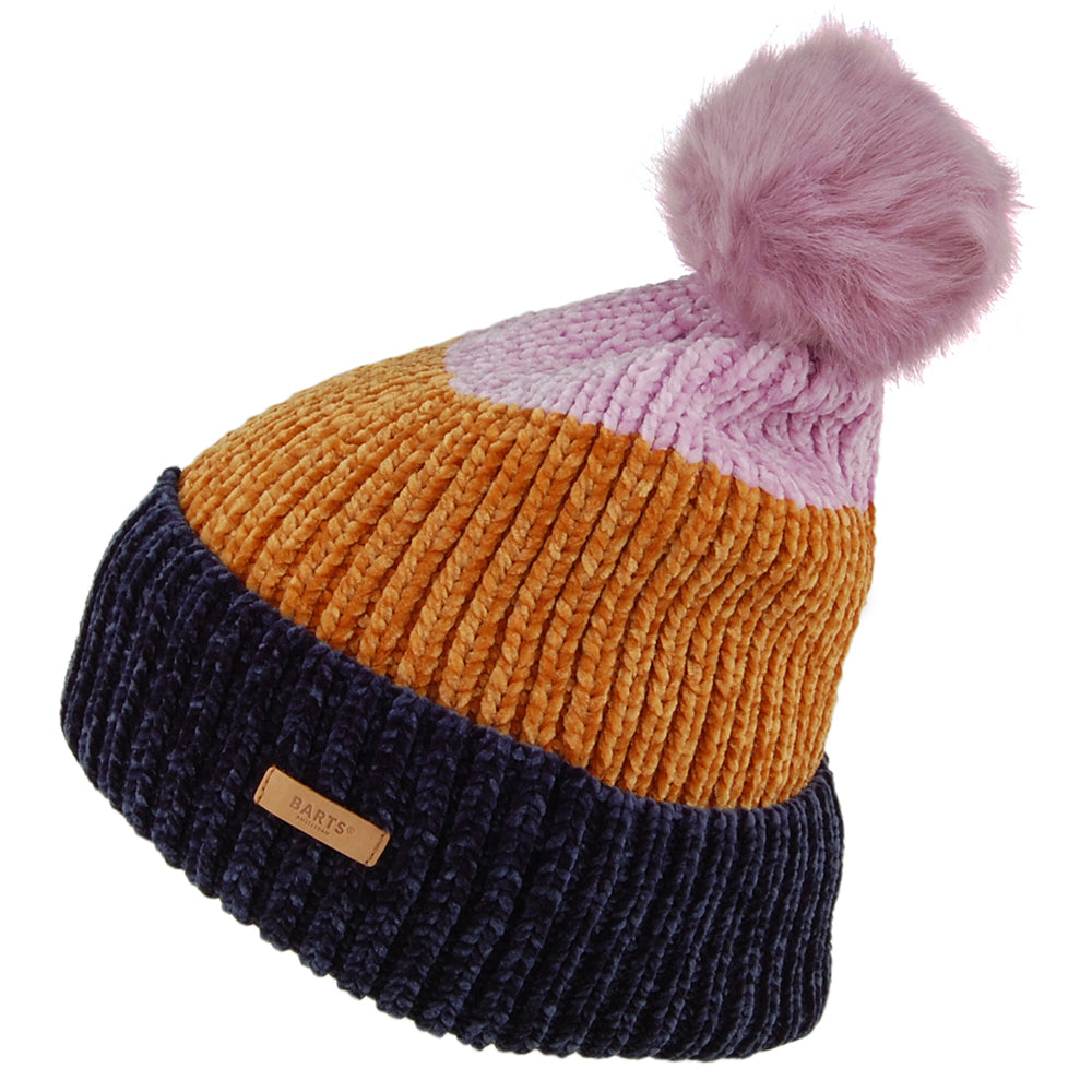 Barts Hats Starflower Bobble Hat - Navy-Mustard-Pink