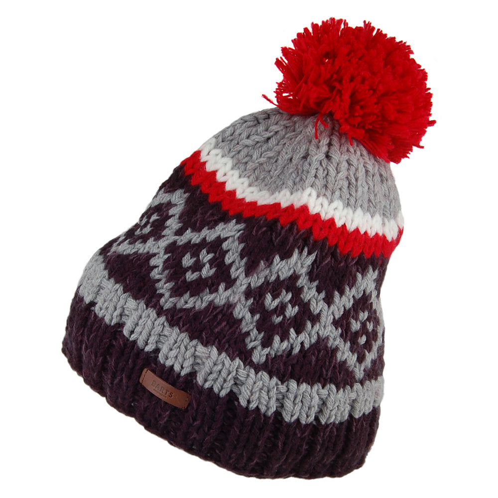 Barts Hats Issak Bobble Hat - Navy-Grey