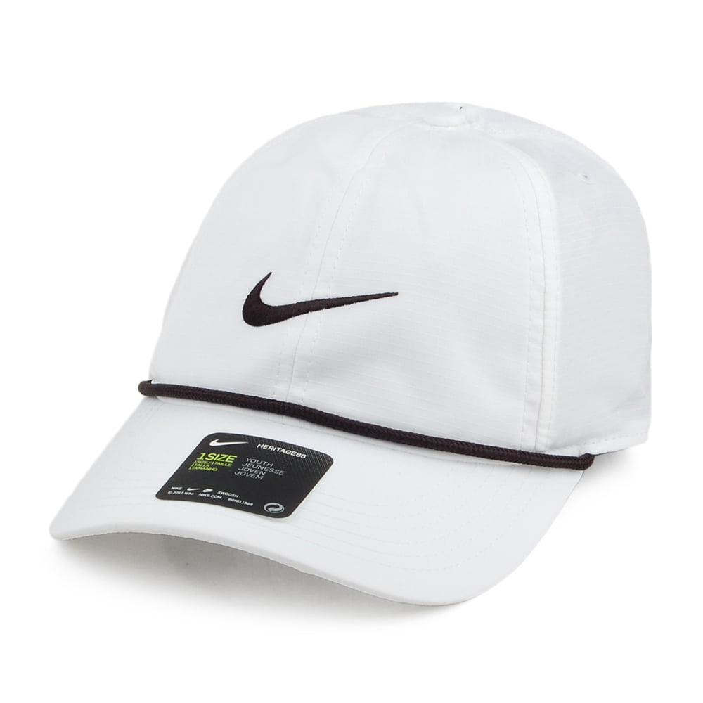 Nike Golf Hats Kids Heritage 86 Ripstop Baseball Cap - White