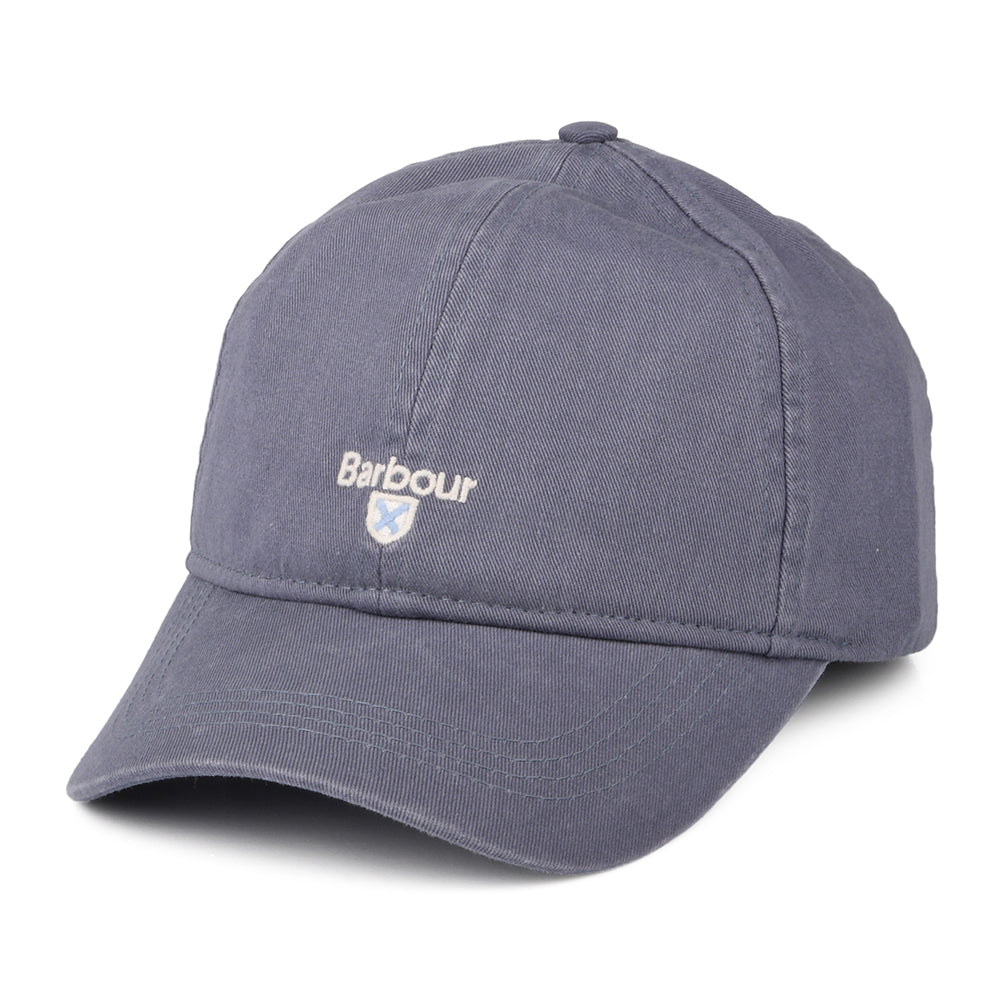 Barbour Hats Kids Cascade Cotton Baseball Cap - Washed Blue - Kids Small/Medium