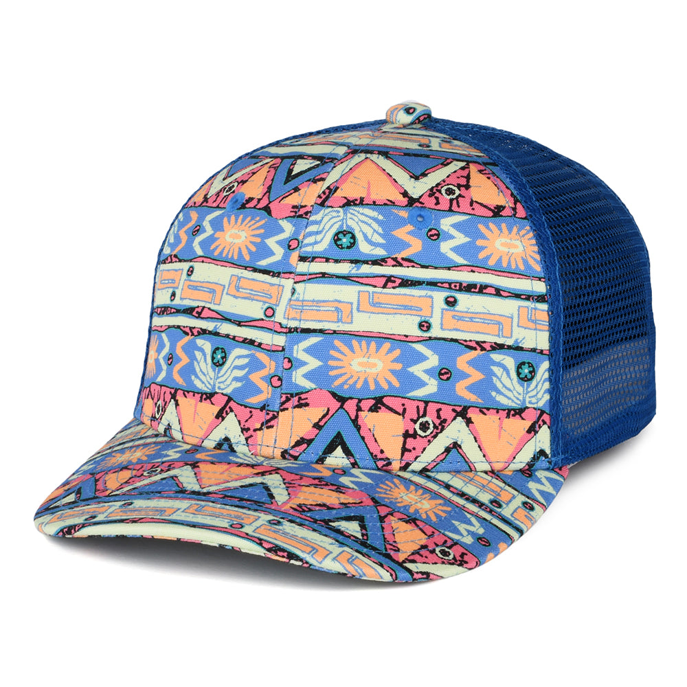 Patagonia Hats Kids High Hopes Geo Organic Cotton Trucker Cap - Blue-Multi