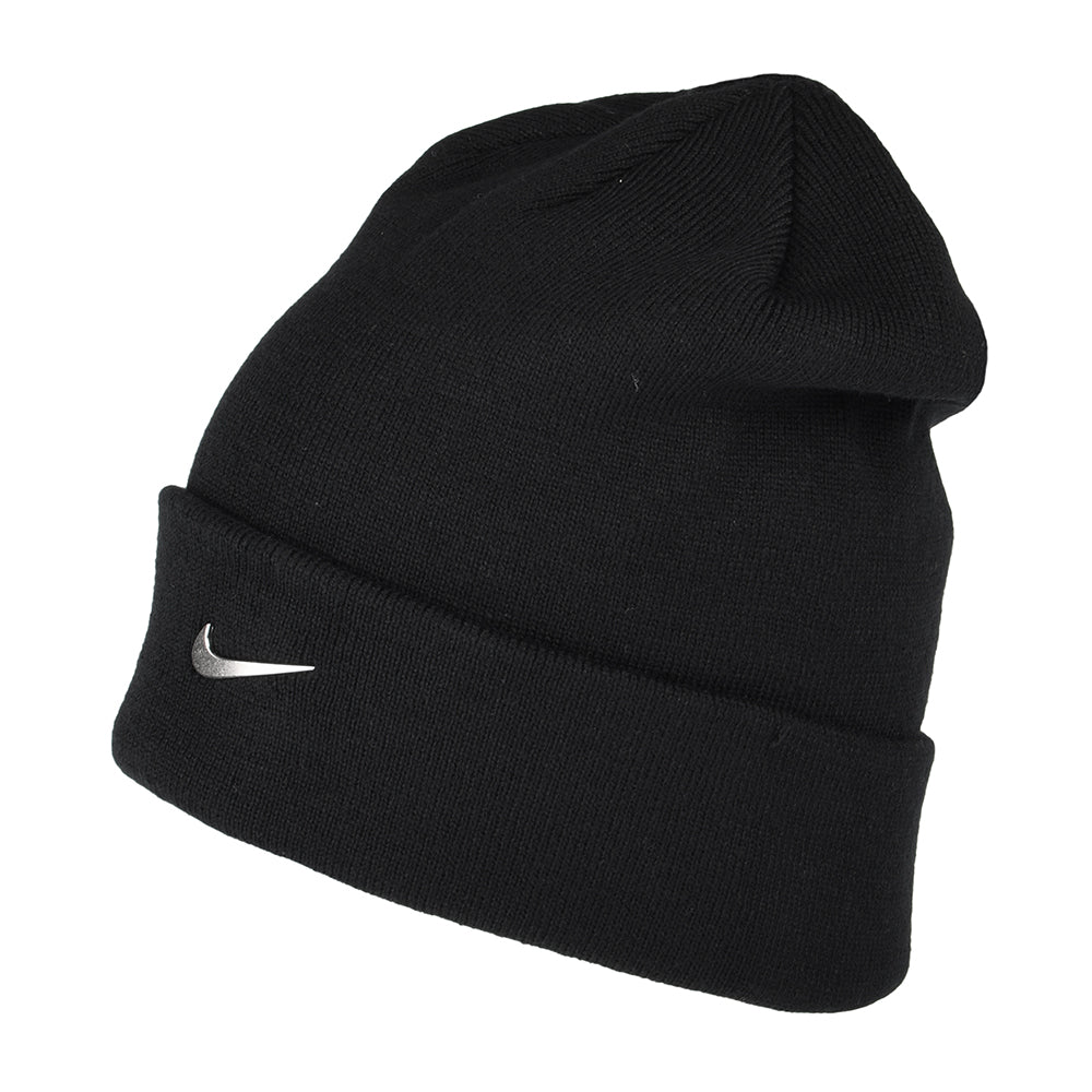 Nike Golf Hats Swoosh Cuff Beanie Hat - Black-Silver