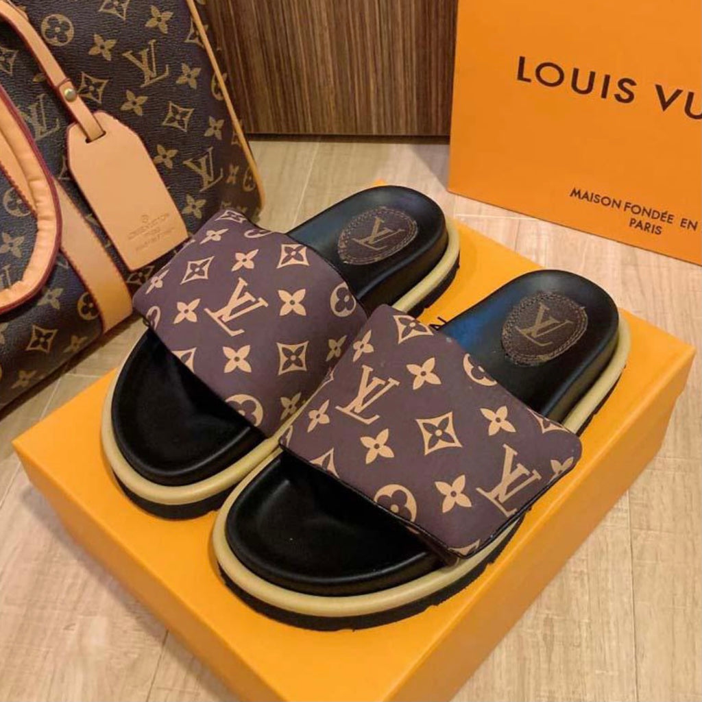 LV pool pillow sandals comparison by Steven 