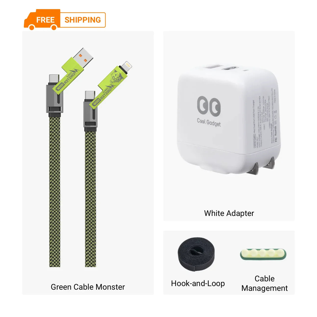 Cable Monster 4-in-1 100W USB-C Cable with Interchangeable Connectors - Image 12