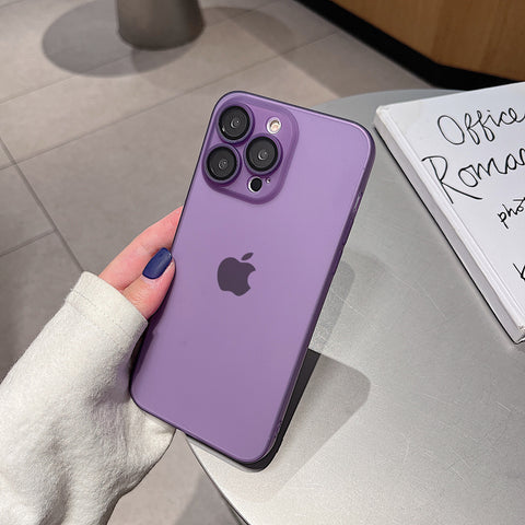 girl with purple nail holding a beautiful purple iPhone case