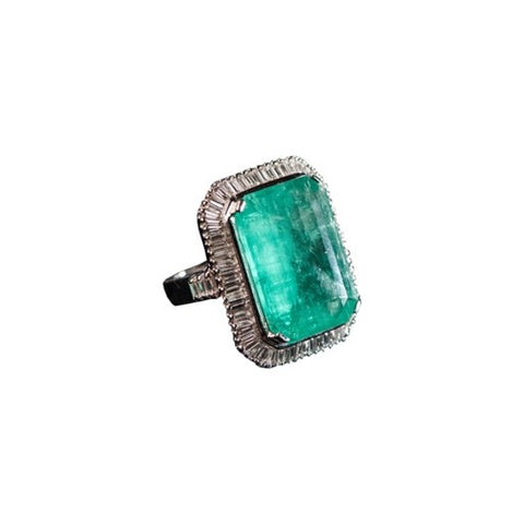 Emerald and Diamond Ring