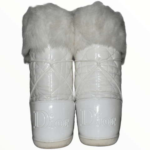 dior boots with fur