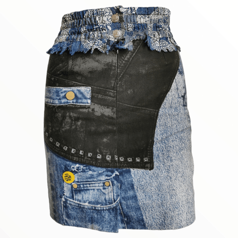 Louis Vuitton 2000s Denim Monogram Rare Mini Skirt · INTO