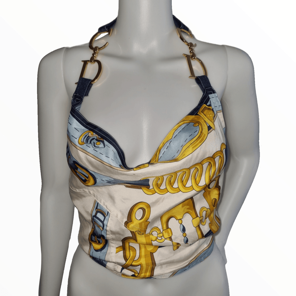 dior saddle halter top