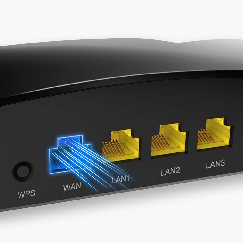Four gigabit ethernet ports on the ioGiant wifi 6 router ensure solid connection to wired devices.