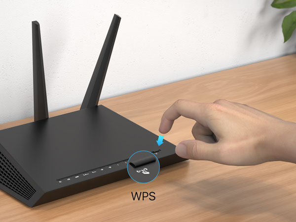 ioGiant WiFi to Ethernet Adapter Supports WPS Setup Step 1 Press WPS Button on Your WiFi Router