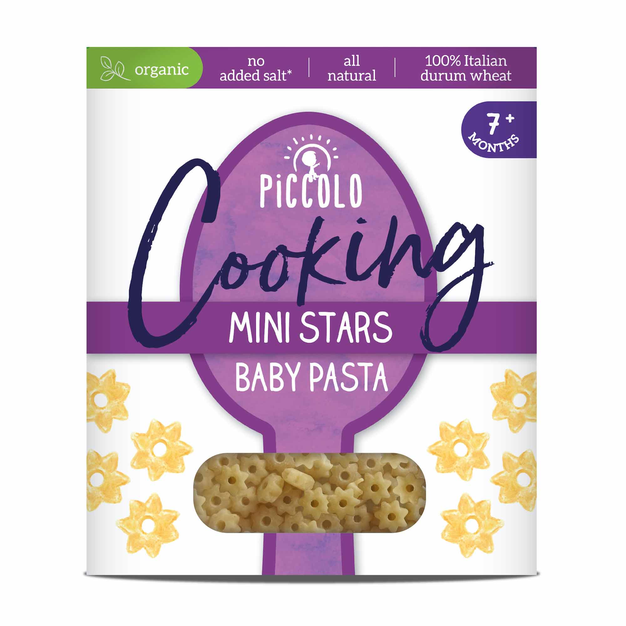 Piccolo Cooking Baby Pasta Stars (7+ Months) 500g – Harvest Groceries