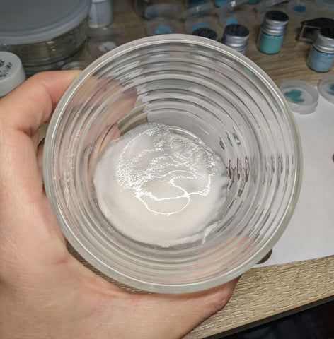 Enamel removal paste in bowl