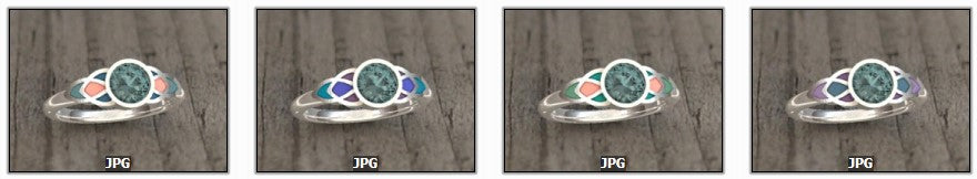 Sapphire Engagement Ring Enamel Color Renders