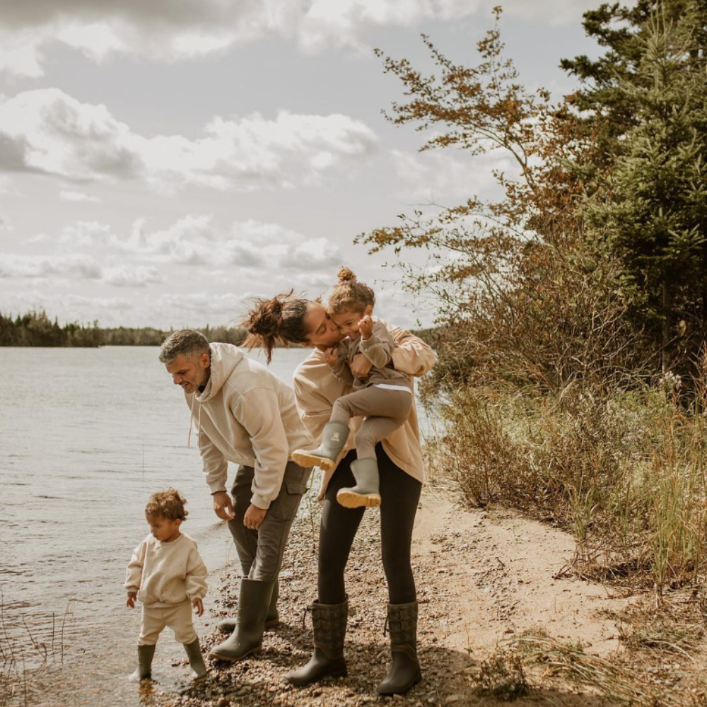 Family wearing Kamik boots