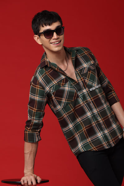 Red Checked Double Pocket Shirt – JEFF COLLINS