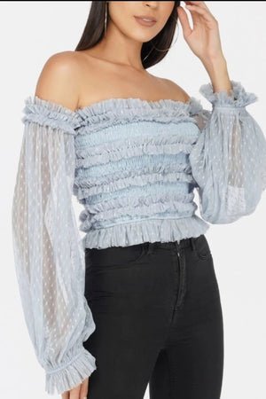 Love Story Top Sky Blue - shorelo