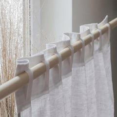 Linen Sheer Curtains with ties - UALinen