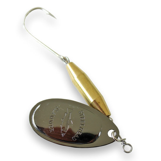 SILVER SPOON TROUT SALMON STEELHEAD SOLID BRASS LURE JIG SPINNER MUSTAD 4EX  # 6