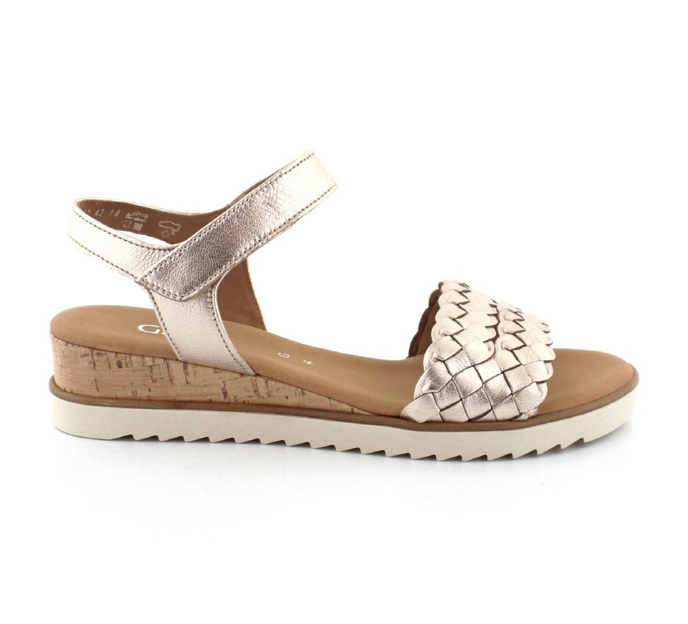 Gabor Flettet Guld Sandal