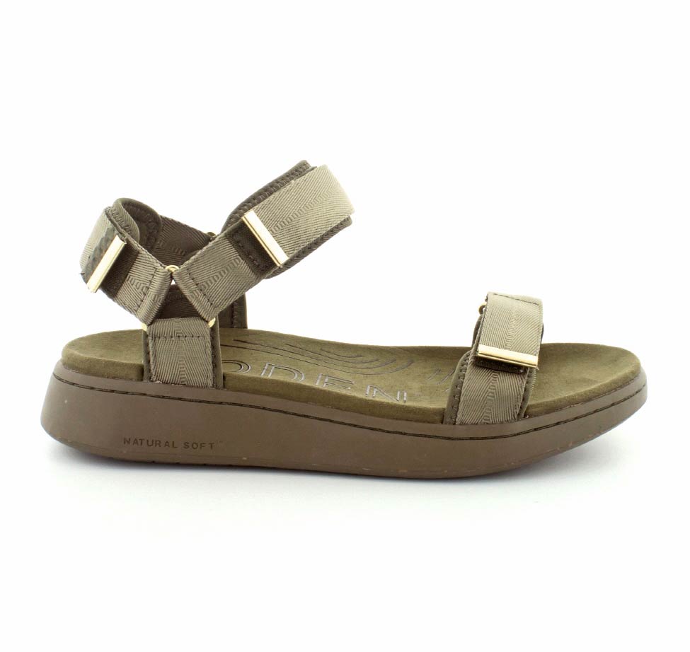 Woden Line Dark Olive Sandal