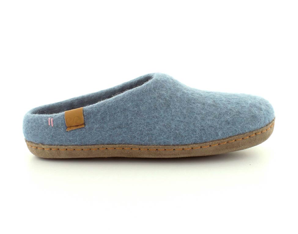 Green Comfort Makalu Wool Light Blue Hjemmesko