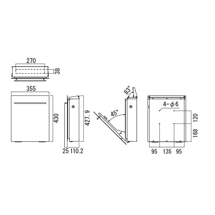 絶品 壁掛けポスト Noie Fine