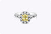 GIA Certified 1.00 Carat Round Diamond Halo Engagement Ring
