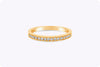 0.17 Carat Total Round Diamond Half Eternity Wedding Band Ring in Rose Gold
