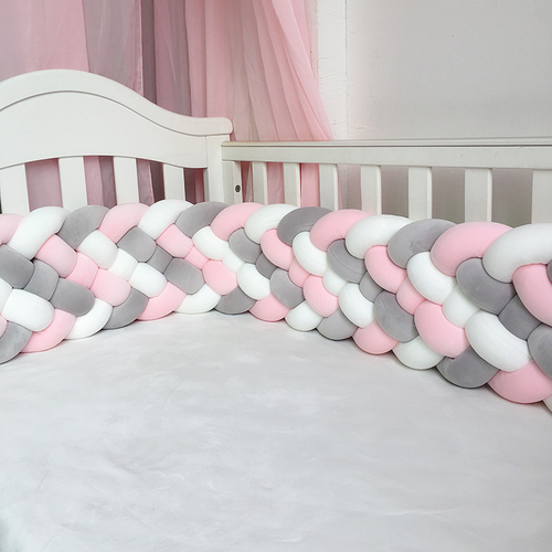 Three strands braided crib bumper – Baby Braidz