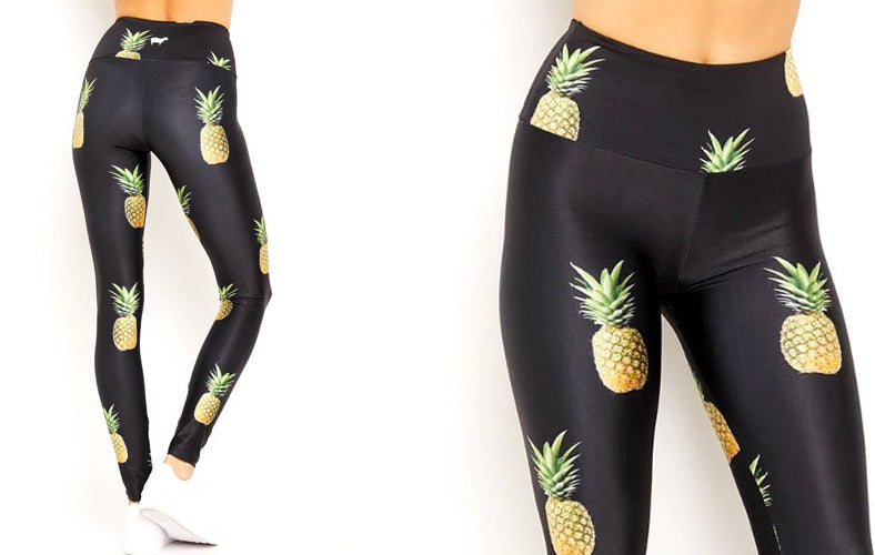 Black Pineapple Leggings Yoga Leggings Festival Leggings Womens Leggings  Psychedelic Pineapple Geometric Pineapple Clothing -  Canada