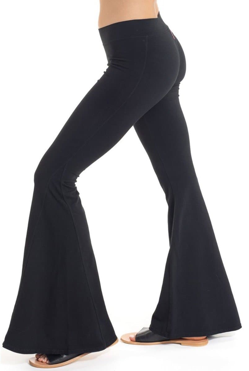 Hard Tail Roll Down Bootleg Flare Pant,Black,Small : Clothing, Shoes &  Jewelry 