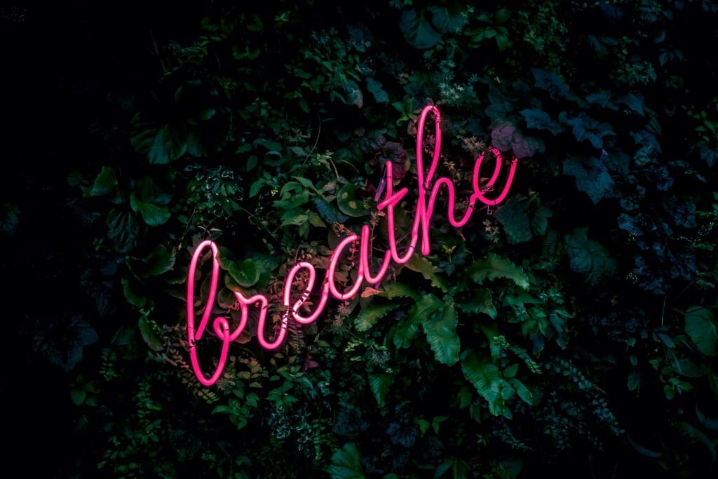 image that says breathe by Fabian Moller